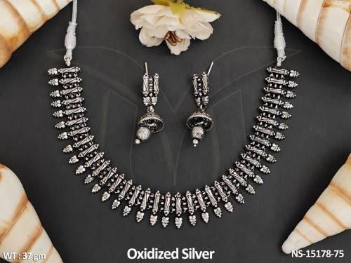 Oxidized Jewellery Design Fancy Style Oxidizes Party Wear Necklace Set 