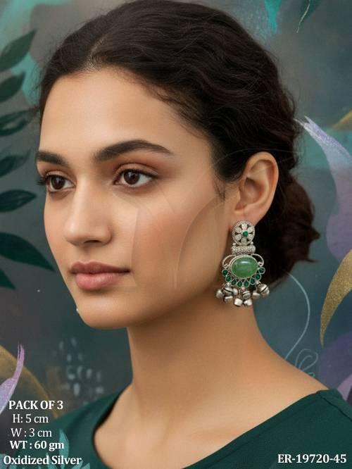 Designer Multicolor Statement Oxidized Earrings Combo for Women
