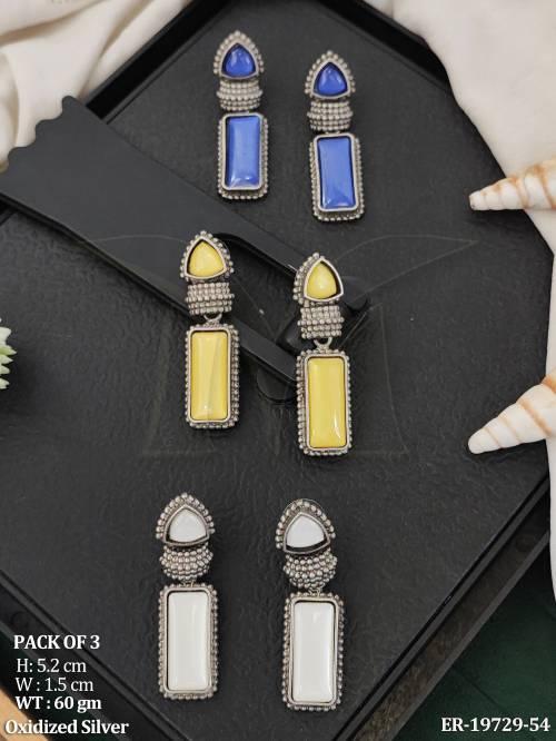 Statement Oxidized Dangle Earrings Combo Pack For Festive Styling
