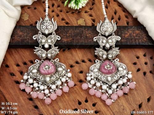 oxidized-silver-statement-earrings-butterfly-&-lotus-design-party-wear-