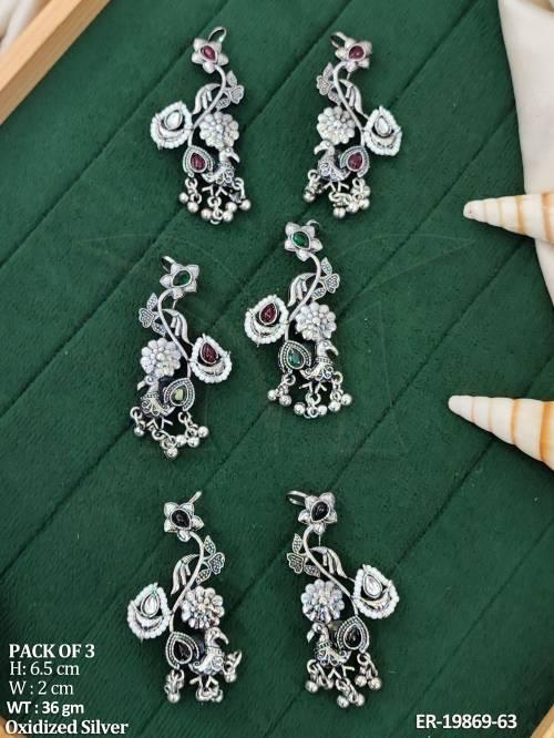 oxidized-silver-floral-drop-earrings-combo-pack-of-3
