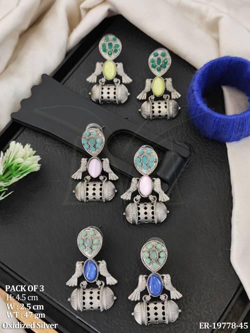 Fancy Designer Oxidized Party Wear Earrings Combo