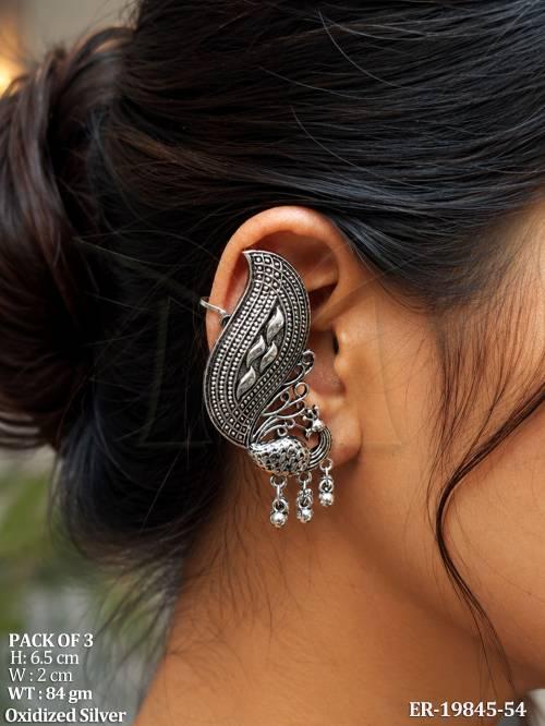 oxidized-silver-peacock-earrings-pack-of-3