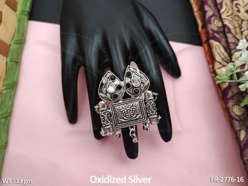 oxidized-silver-designer-full-stone-party-wear-finger-rings-