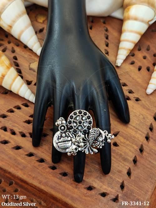 tribal-style-oxidized-silver-adjustable-ring-