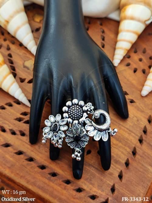 floral-peacock-oxidized-adjustable-party-wear-finger-ring-
