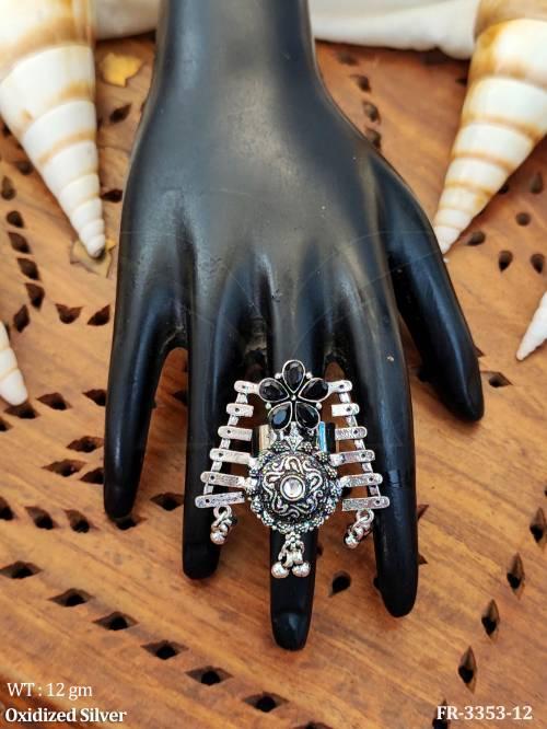 oxidized-silver-design-full-stone-party-wear-finger-rings-