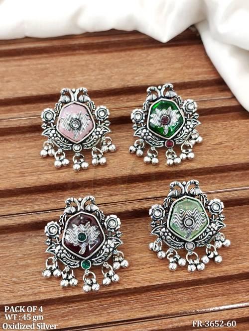oxidized-silver-designer-stud-finger-rings-combo-pack-of-4