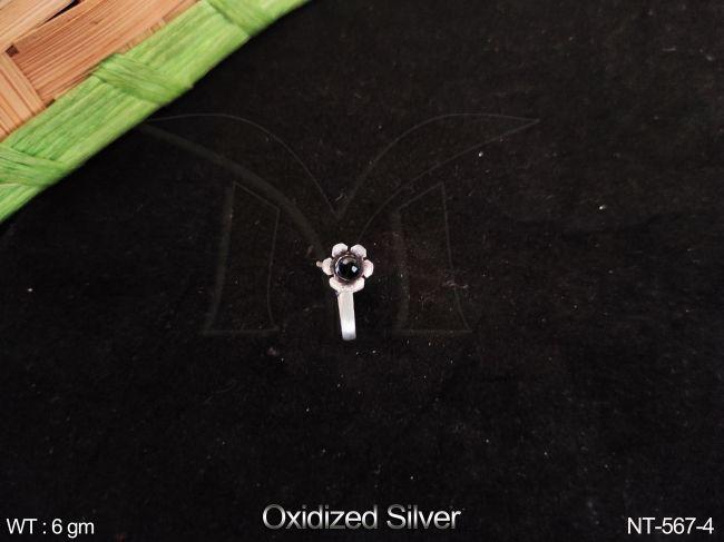 Designer Fancy Style Beautiful Party wear Oxidised Silver Nath