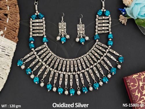 exclusive-oxidized-silver-full-stone-shot-necklace-