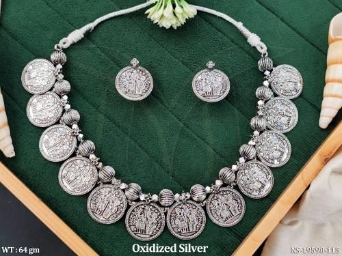 antique-oxidized-silver-temple-coin-necklace-set