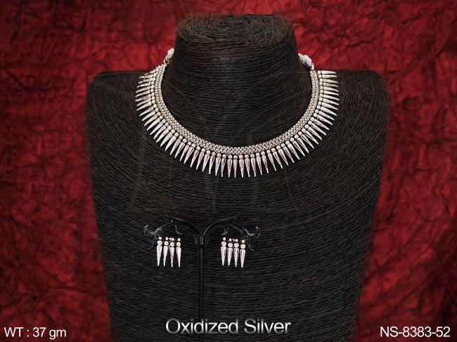 Party wear Designer Oxidized Silver Polish Choekr Necklace Set