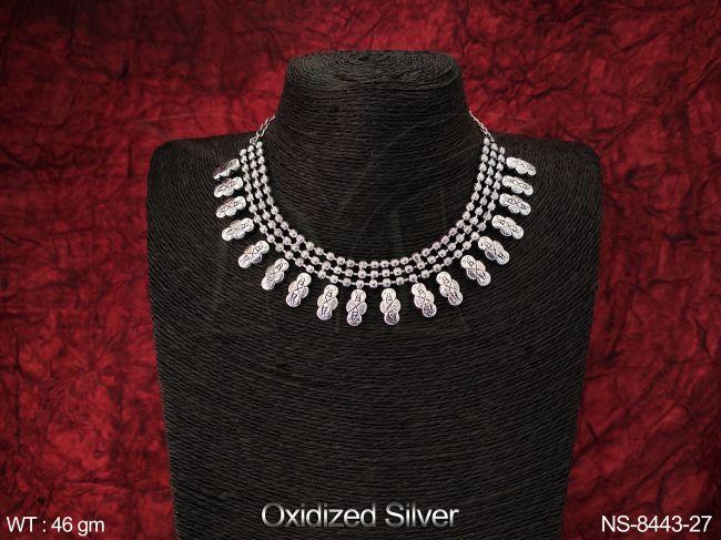Beautiful Design Oxidised silver Party wear Fancy Style Necklace Set