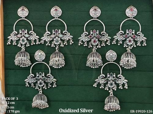oxidized-silver-jhumka-earrings-combo-pack-of-3