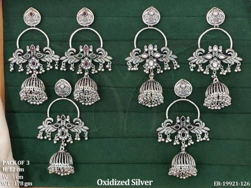ethnic-oxidized-silver-statement-jhumka-earrings-combo