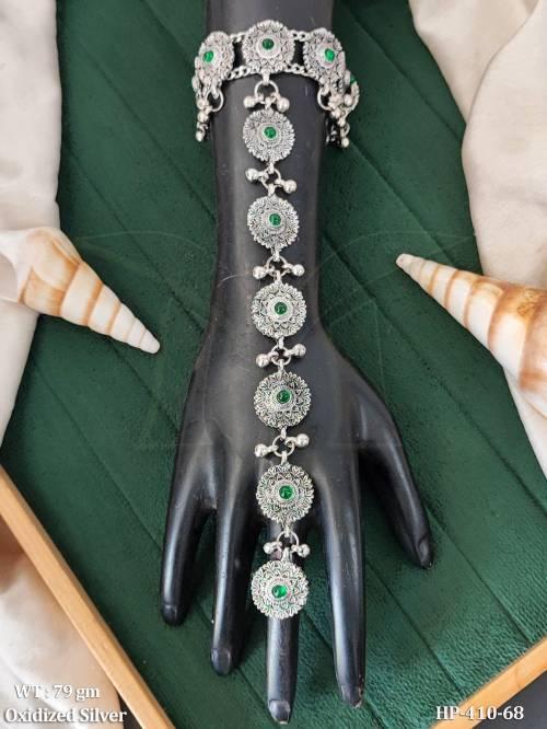 Premium Oxidized Silver Haath Paan Elegant Party Wear Accessory