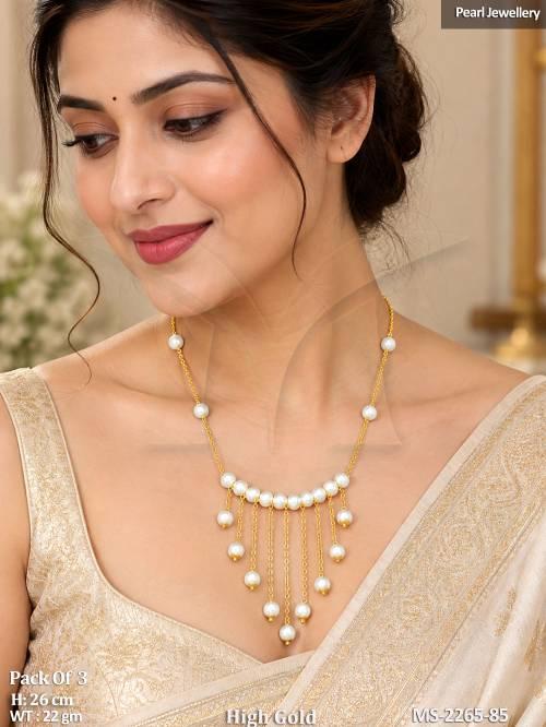Designer Pearl Layered Mala Necklace Set