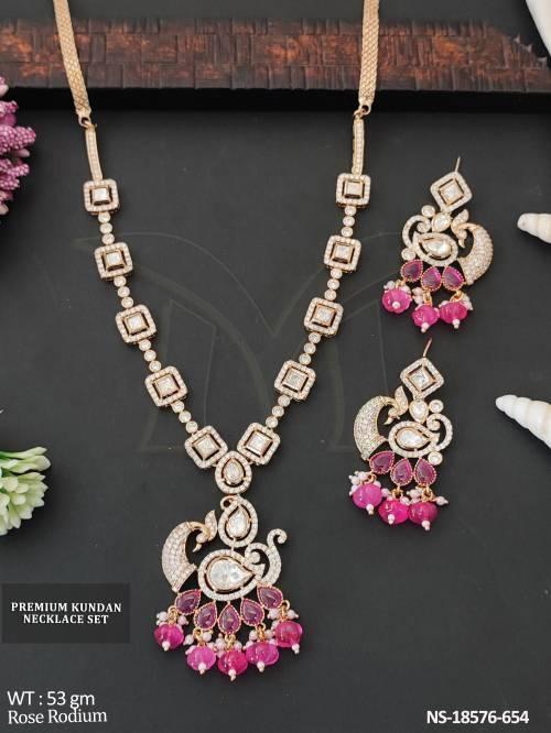 designer-kundan-long-necklace-earrings-set-in-rose-rodium
