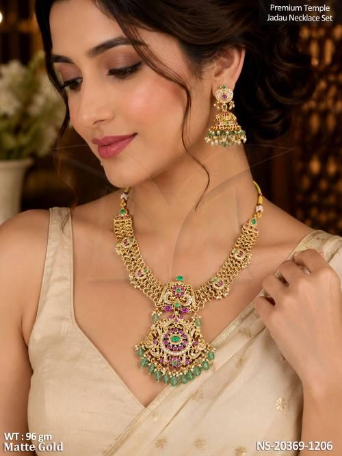 premium-temple-peacock-jadau-necklace-set-with-earrings