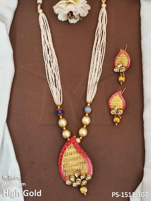 paan base designer pendant sets detail