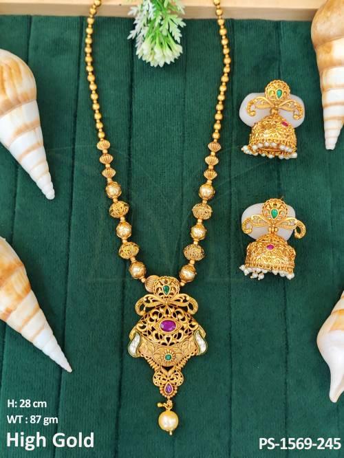 Traditional Rajwadi Pendant Set