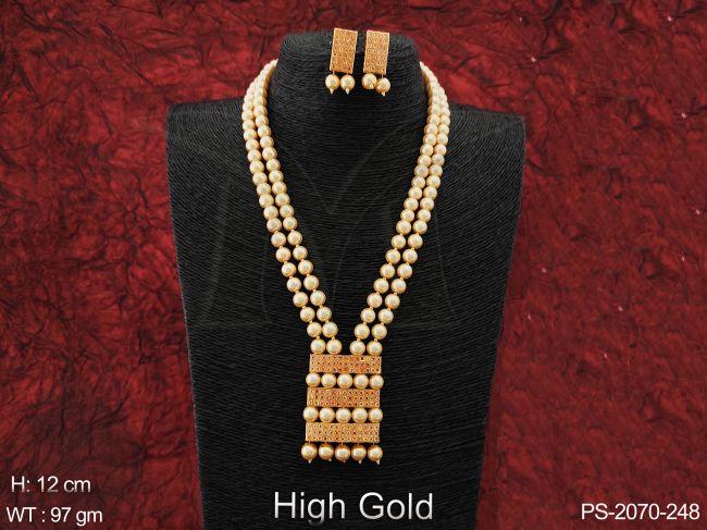moti designer antique pendant set detail