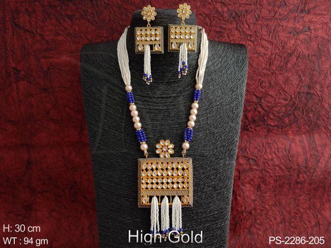 square style designer long pendant detail