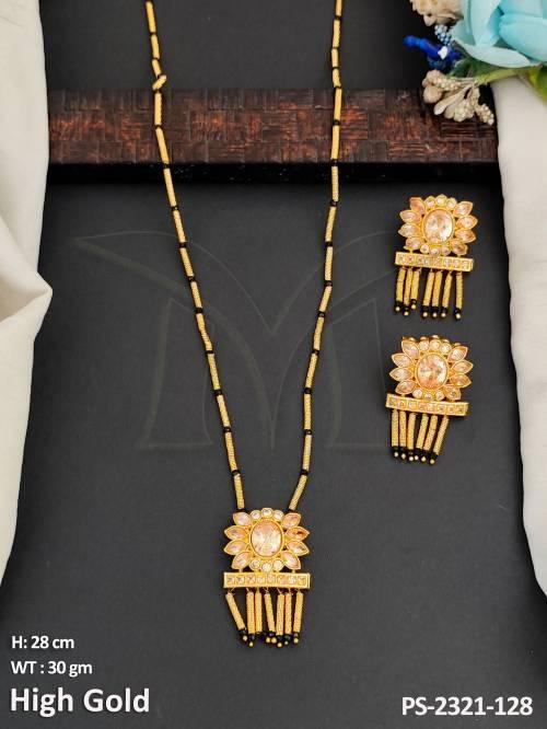 spring design oval stone antique pendant set
