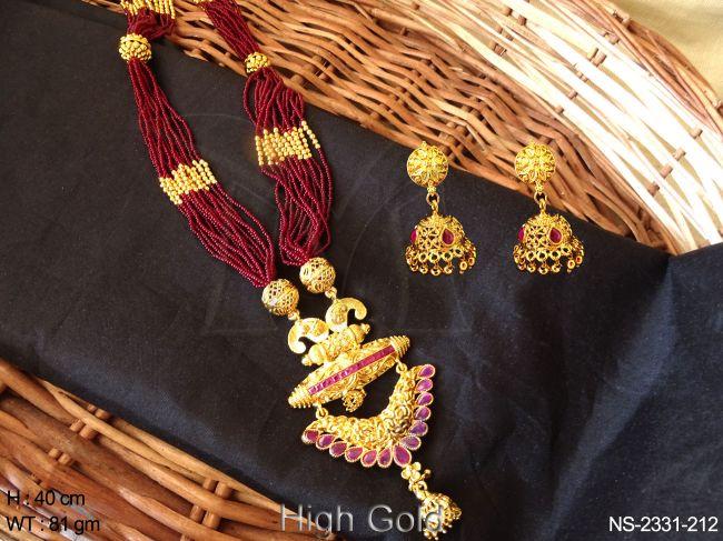 mangalsutra type design antique pendant set