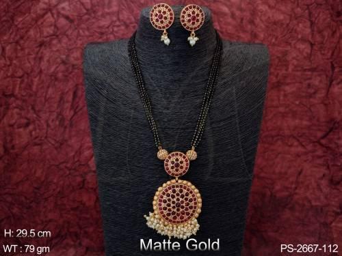 Kemp Jewelry Designer Round Shape Kemp Design Pendant High gold Polish Pendant Set — PS-2667-112