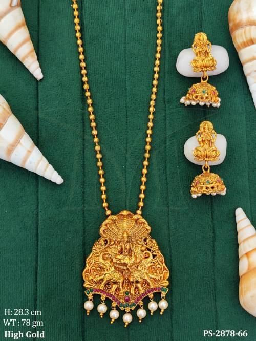 designer-fancy-style-laxmi-design-pendaint-high-gold-polish-temple-jewellery-temple-long-pendant-set