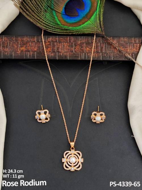 designer-full-ad-stone-rose-rodium-party-wear-pendant-set-
