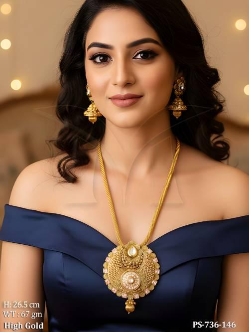 designer-antique-design-high-gold-polish-pendant-set