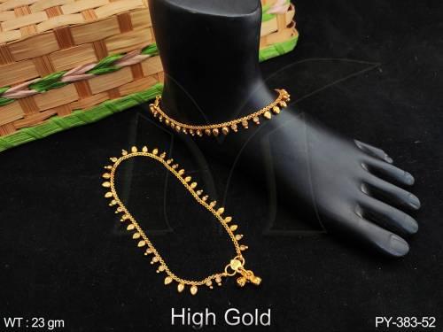 High Gold Polish Designer Fancy Style Antique Payal — PY-383-52