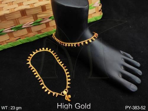high gold polish designer fancy style antique payal