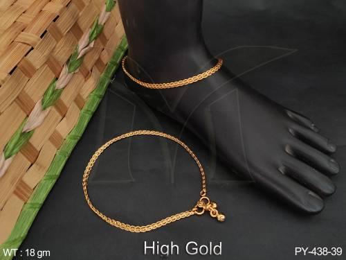 High gold Polish Designer Beautiful Fancy Design Payal