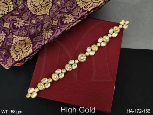 High Gold Polish Fancy Style Party wear Beautiful Sheeshphool Kundan Matha Pathi 