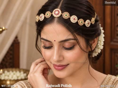 Antique Hair Accessory With Round Full Stone Design