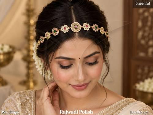 Traditional Designer Hair Accessory With Kundan Style Work