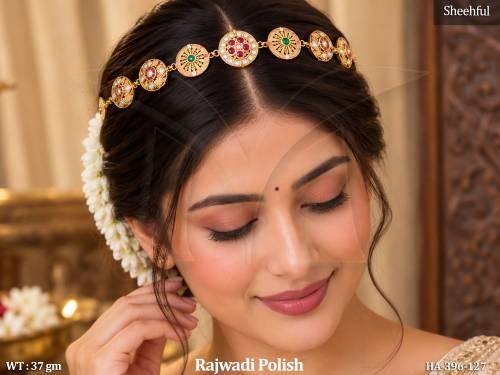Traditional Designer Hair Accessory With Elegant Stone Work