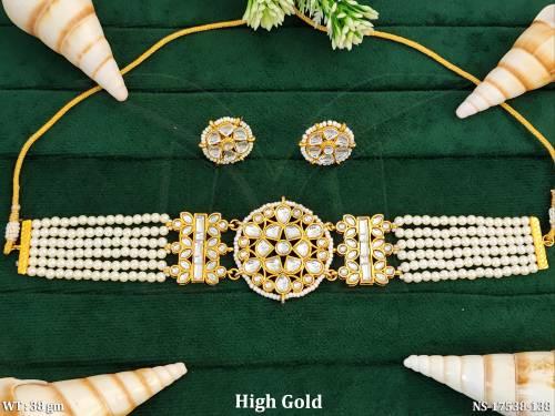 Sisful Beautiful Round Style Kundan Necklace Set — NS-17538-138