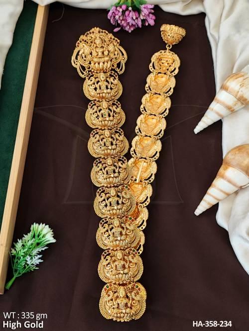 Beautiful Full Stone High Gold Polish Choti Hair Accessories