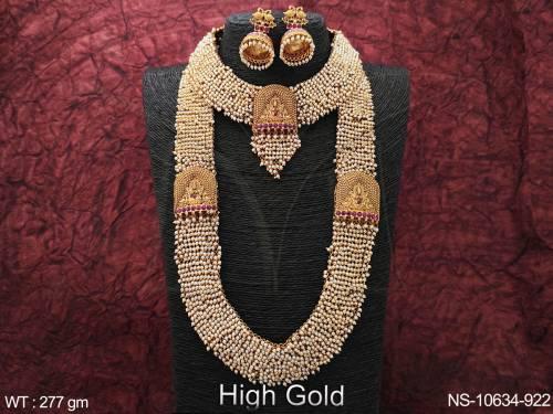 temple-jewellery-designer-fancy-style-high-gold-polish-long-temple-necklace-set
