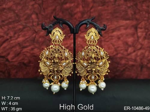 high-gold-polish-fancy-laxmi-design-clustered-pearl-designer-temple-jewellery-earring-
