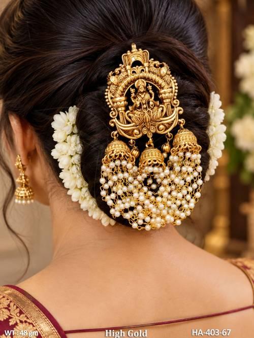 Designer Pearl Temple Juda Hair Accessory