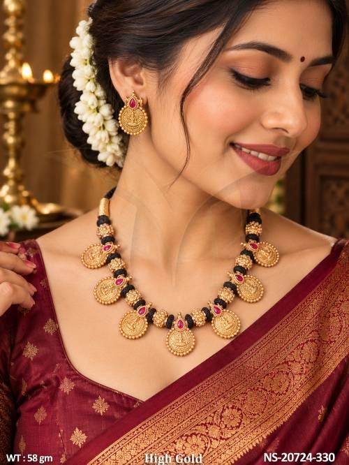 Traditional Temple Jewellery Maharashtrian Necklace Set