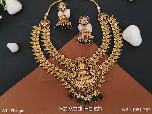 temple-jewelry-rajwadi-polish-designer-wear-short-necklace-set