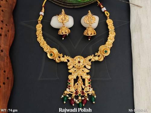 temple-rajwadi-polish-fancy-style-short-necklace-set-