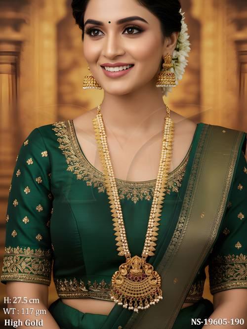 antique-gold-goddess-pendant-haram-with-jhumka