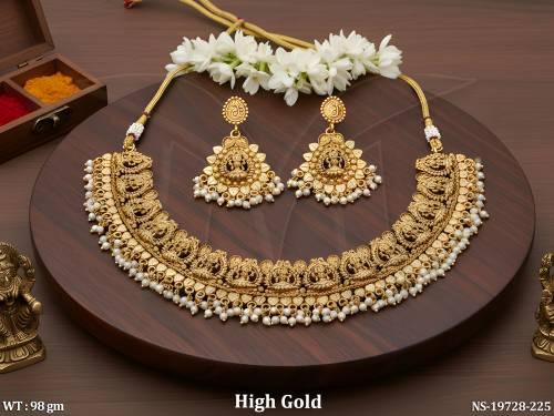 Designer Temple Necklace Set Ethnic Wedding Wear